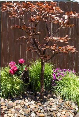 Corten steel fountain