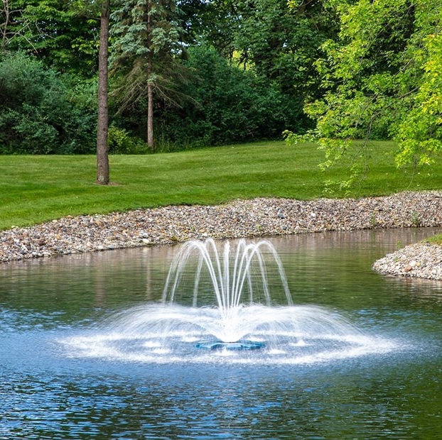 well-placed fountain